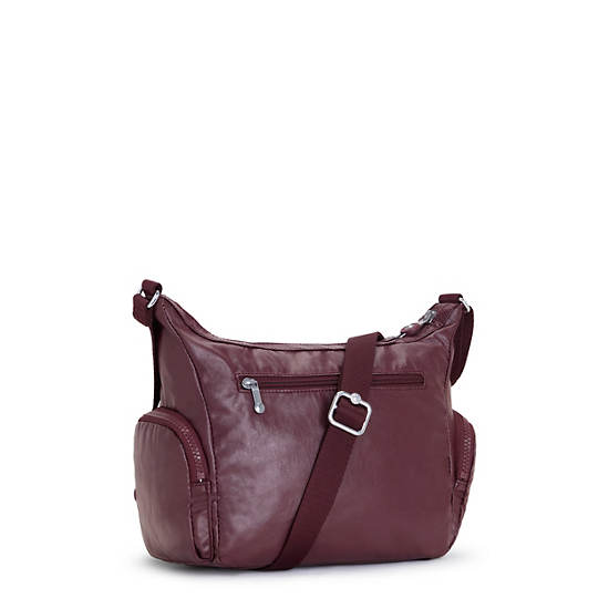 Sacs Crossbody Kipling Gabbie Small Metallic Bordeaux | FR 2071UZ